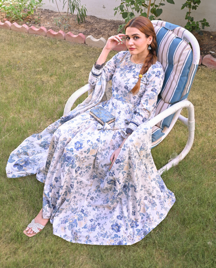 Blue Floral Frock